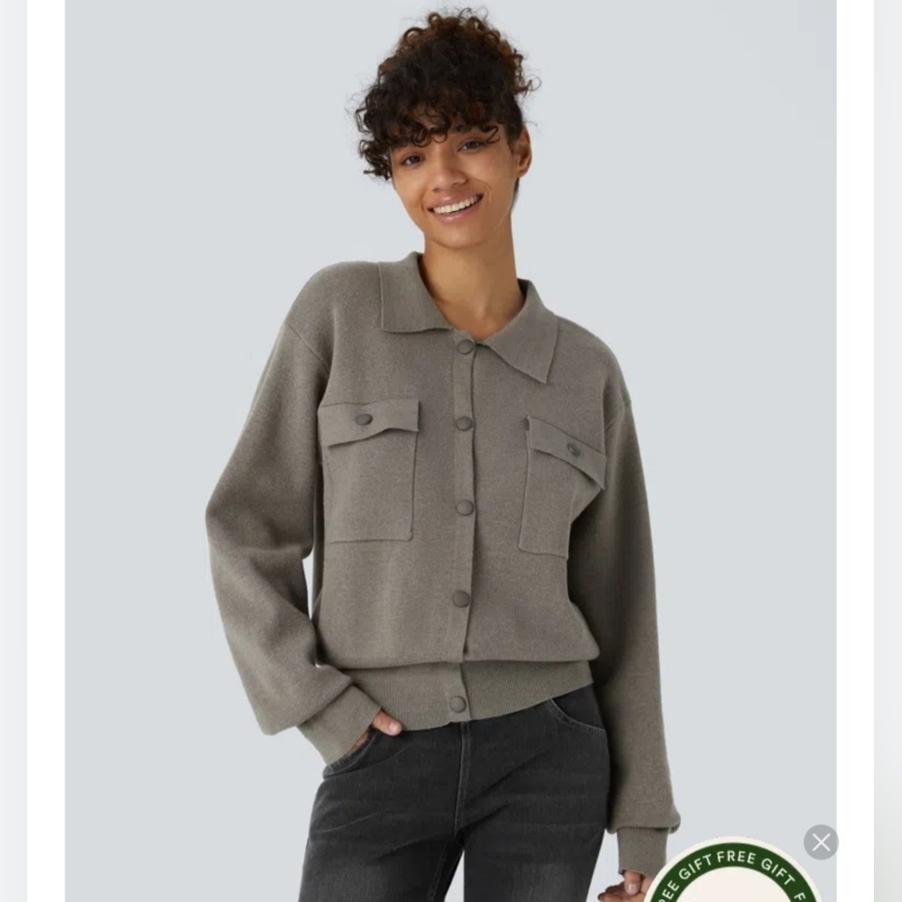 Halara Pocket Long Sleeve Casual Sweater